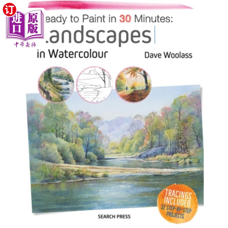 海外直订Ready to Paint in 30 Minutes: Landscapes in Wate... 准备在30分钟内绘画:水彩画中的风景