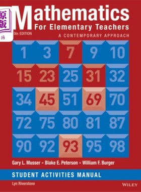 海外直订Mathematics for Elementary Teachers: A Contempor... 小学教师数学:当代方法学生活动手册