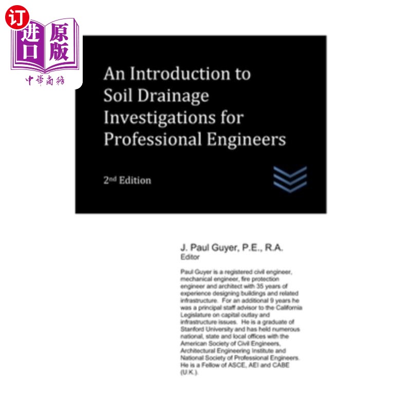 海外直订An Introduction to Soil Drainage Investigations for Professional Engineers 专业工程师土壤排水调查导论