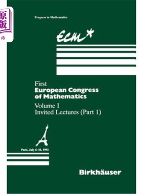 海外直订First European Congress of Mathematics Paris, July 6-10, 1992: Vol. I Invited Le 第一届欧洲数学大会，巴黎，
