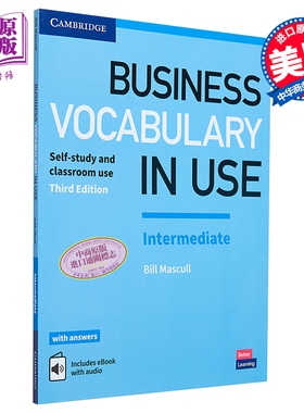 Cambridge Business Vocabulary in Use Intermediate 剑桥商业英语词汇 中级 第三版带答案带电子书 自学工具书【中商原版】