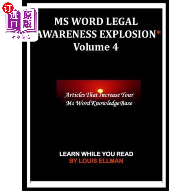 海外直订MS Word Legal -- Awareness Explosion Volume 4 MS Word法律-意识爆炸卷4