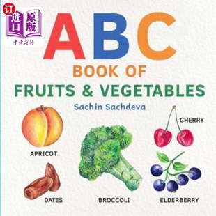 Fruits 幼儿 ABC水果蔬菜书：幼儿 Watercolor Book Picture Vegetables Babi 海外直订ABC Early for Learning