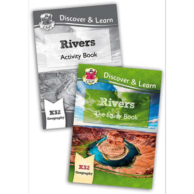 现货 英国CGP原版 KS2 Discover & Learn Geography Rivers Bundle 探索学习活动套装2册 地理 河流 小学3-6年级知识【中商原版】