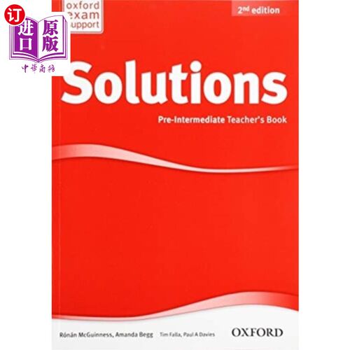 海外直订Solutions: Pre-Intermediate: Teacher's Book 解决方案:学前中级:教师的书