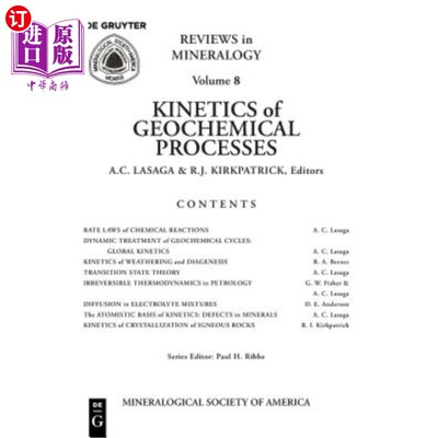 海外直订Kinetics of Geochemical Processes 地球化学过程动力学