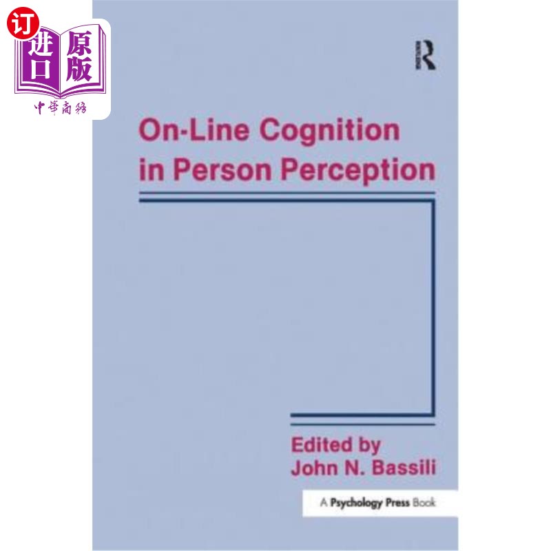 海外直订On-Line Cognition in Person Perception 人的知觉中的在线认知