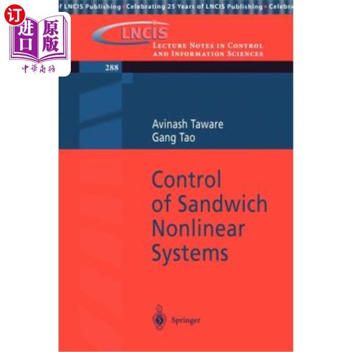 海外直订Control of Sandwich Nonlinear Systems 三明治非线性系统的控制