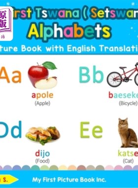 海外直订My First Tswana ( Setswana ) Alphabets Picture Book with English Translations: B 我的第一本Tswan