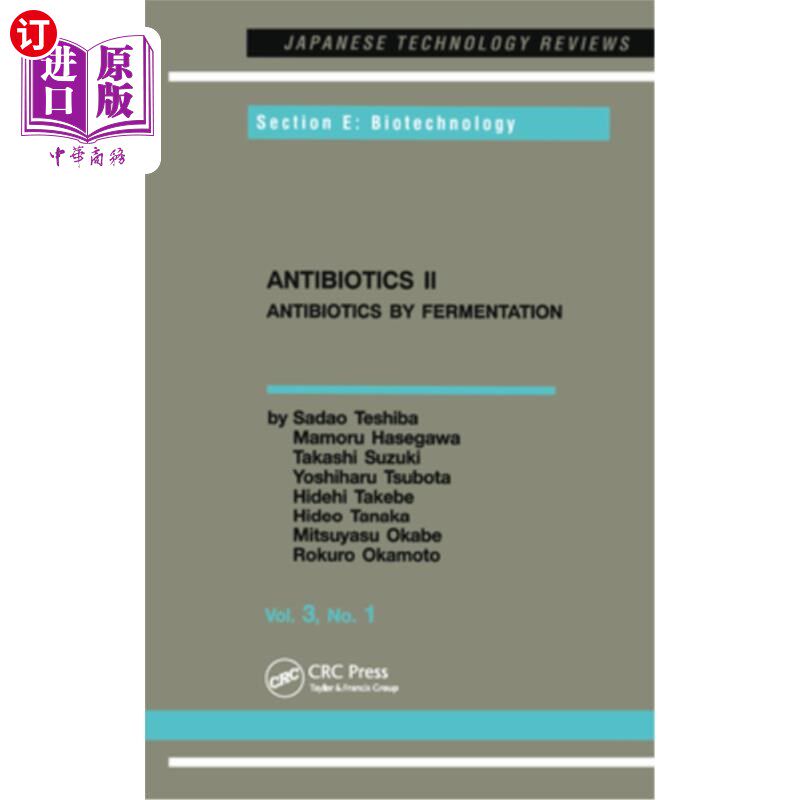 海外直订医药图书Antibiotics II: Antibiotics by Fermentation 抗生素II:发酵抗生素