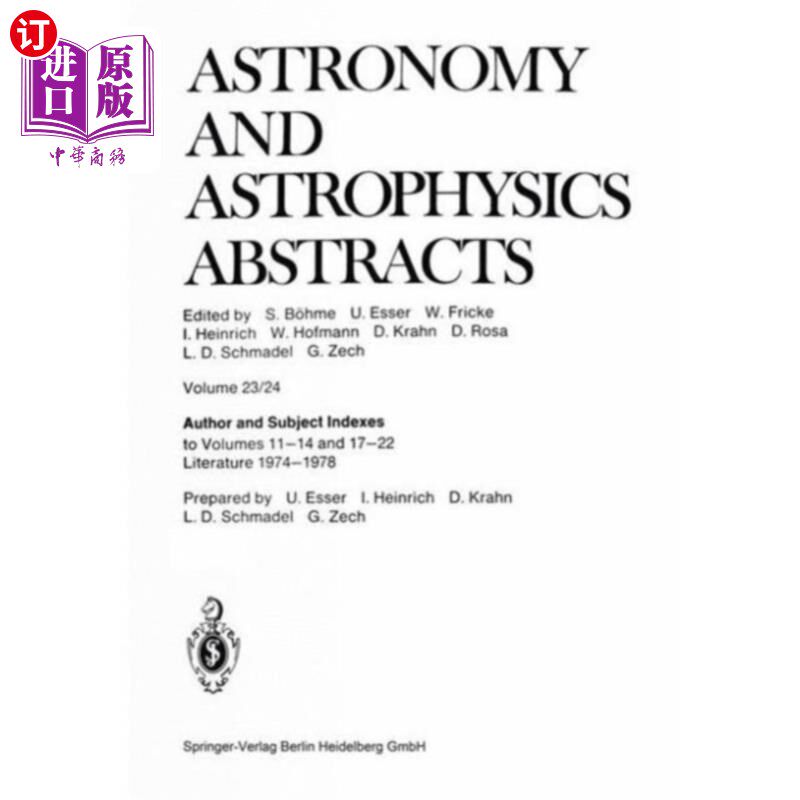 海外直订Author and Subject Indexes 作者和主题索引