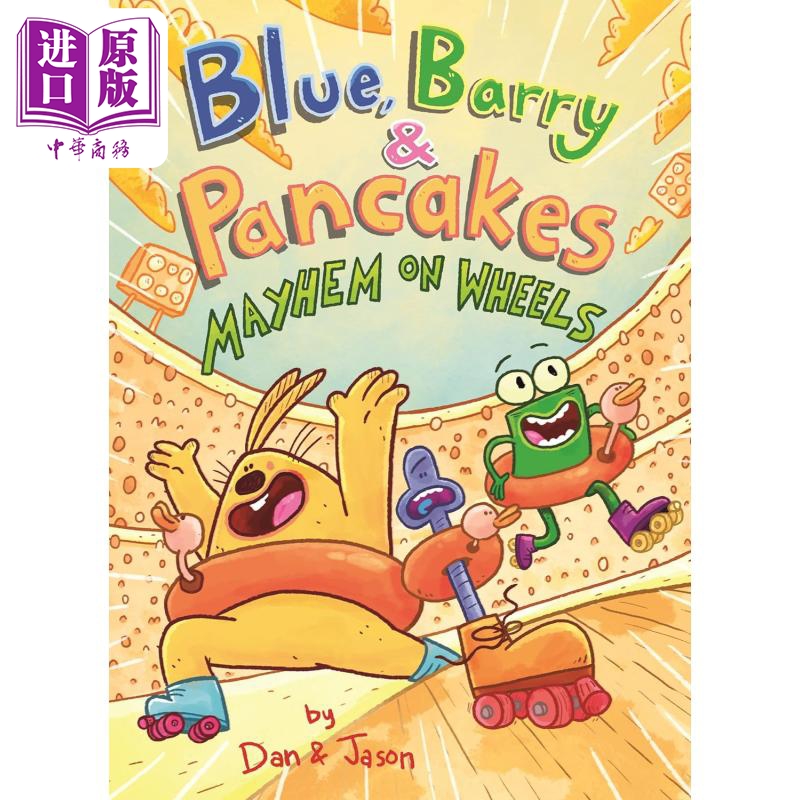 预售 桥梁漫画 布朗 巴里和煎饼 Blue Barry & Pancakes Mayhem on Wheels英文原版 儿童幽默笑话漫画故事图像小说5岁+【中商原版? 书籍/杂志/报纸 儿童读物原版书 原图主图