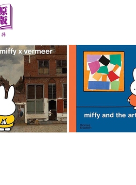 英文原版米菲系列儿童绘本2册 Miffy x vermeer and the Artists 故事图画书 艺术绘画家 儿童美育启蒙入门书【中商原版】