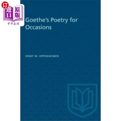 海外直订Goethe's Poetry for Occasions 歌德的《场合诗》