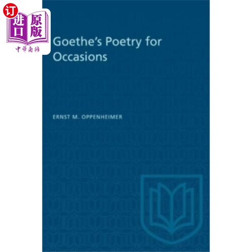 海外直订Goethe's Poetry for Occasions 歌德的《场合诗》