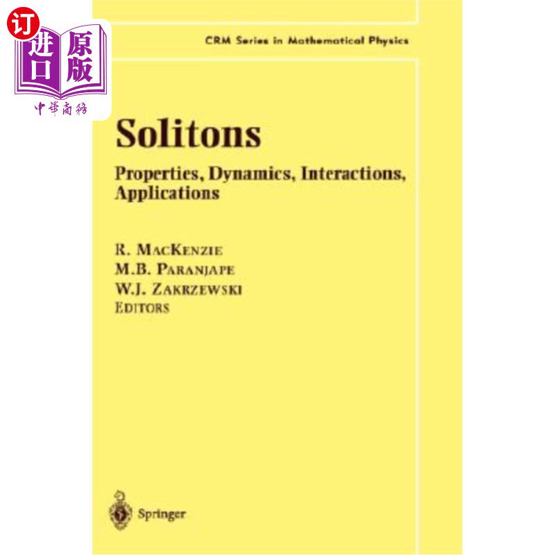 海外直订Solitons: Properties, Dynamics, Interactions, Applications 孤子：特性、动力学、相互作用、应用