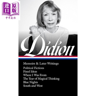 预售 琼狄迪恩 回忆录与后期作品 英文原版 Memoirs & Later Writings Joan Didion 琼狄迪恩作品集琼狄迪恩书琼狄迪恩原版