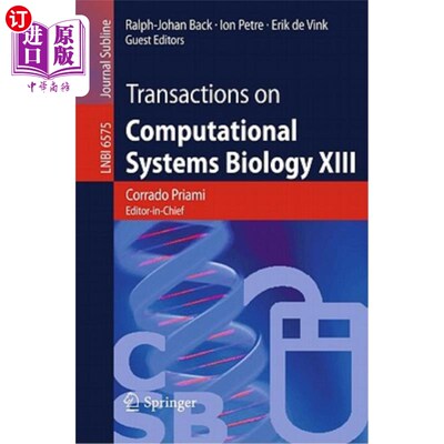 海外直订Transactions on Computational Systems Biology XIII 计算系统生物学学报13