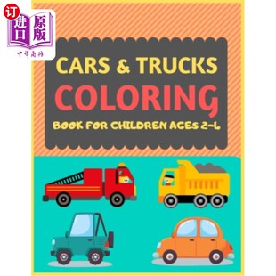 Book Ages Coloring and trucks 海外直订Cars cars For Trucks Children vehicles Cool