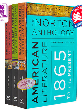诺顿美国文学3册第10版 The Norton Anthology of American Literature 英文原版 Michael A Elliott【中商原版】