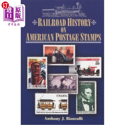 海外直订Railroad History on American Postage Stamps 美国邮票上的铁路史