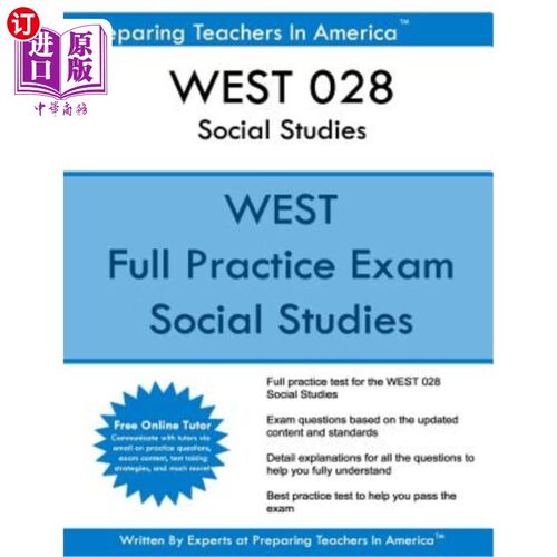 海外直订WEST 028 Social Studies: Washington Educator Skills Tests WEST 028社会研究:华盛顿教育者技能测试