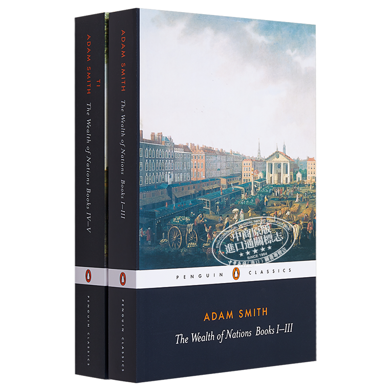 预售 国富论系列 2本套装 The Wealth of Nations Books  英文原版 Adam Smith【中商原版】