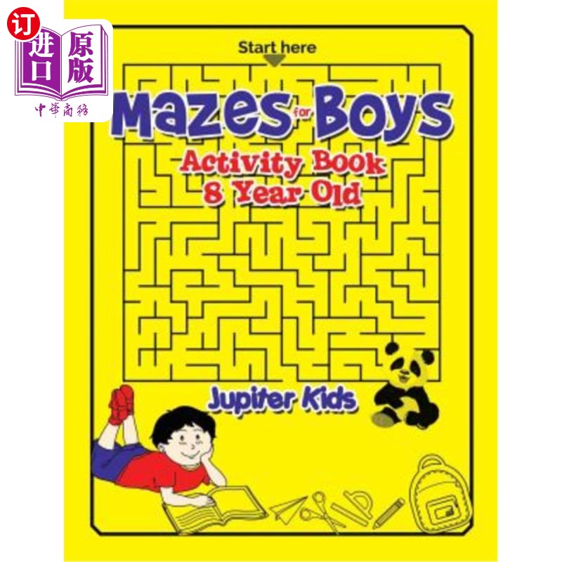 海外直订Mazes for Boys: Activity Book 8 Year Old 男孩迷宫：8岁的活动书