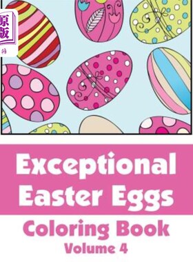 海外直订Exceptional Easter Eggs Coloring Book (Volume 4) 特别的复活节彩蛋书（第四卷）