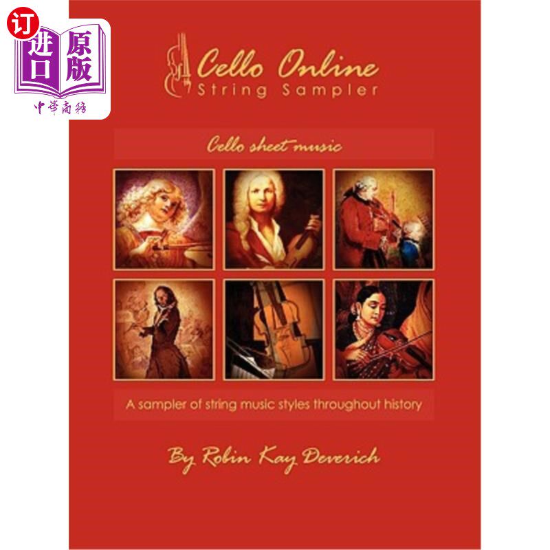 海外直订Cello Online String Sampler Cello Sheet Music 大提琴在线弦乐采样器大提琴乐谱