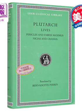 预售 Lives Volume III 英文原版 普鲁塔克 希腊罗马名人传 卷三 洛布古典丛书 原文希英对照版 Plutarch 传记集【中商原版】