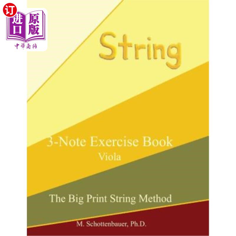 海外直订3-Note Exercise Book: Viola 3笔记练习本:中提琴