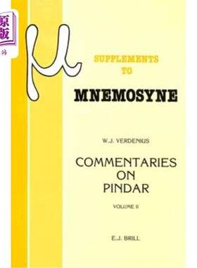 海外直订Commentaries on Pindar 品达评论，第二卷：奥林匹亚颂歌1，10，11，尼米亚11，地峡2