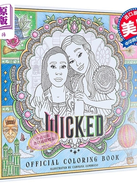 魔法坏女巫官方涂色书 绘画填色绘本 英文原版 Wicked Film Official Coloring Book Carolina Zambrano 魔法坏女巫