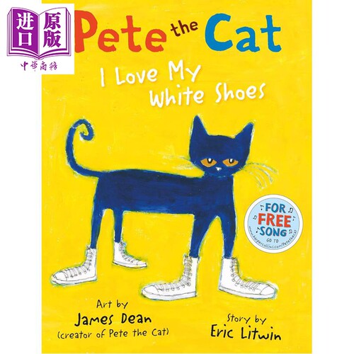 皮特猫：我爱奥德白色鞋