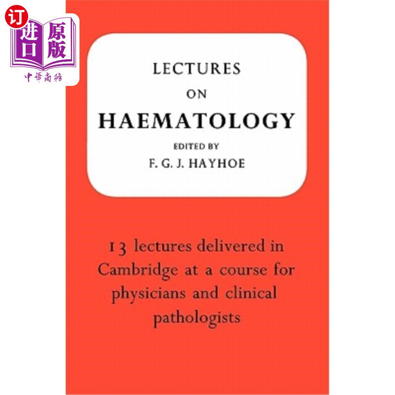 海外直订医药图书lectures on haematology 血液学讲座