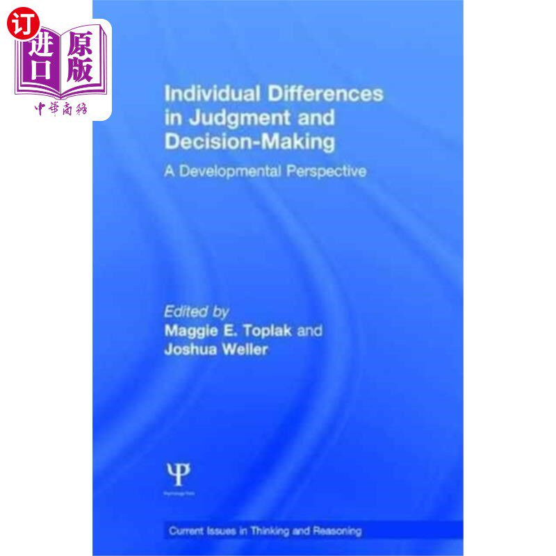 海外直订Individual Differences in Judgement and Decision... 判断和决策的个体差异