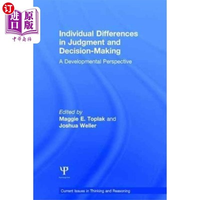 海外直订Individual Differences in Judgement and Decision... 判断和决策的个体差异
