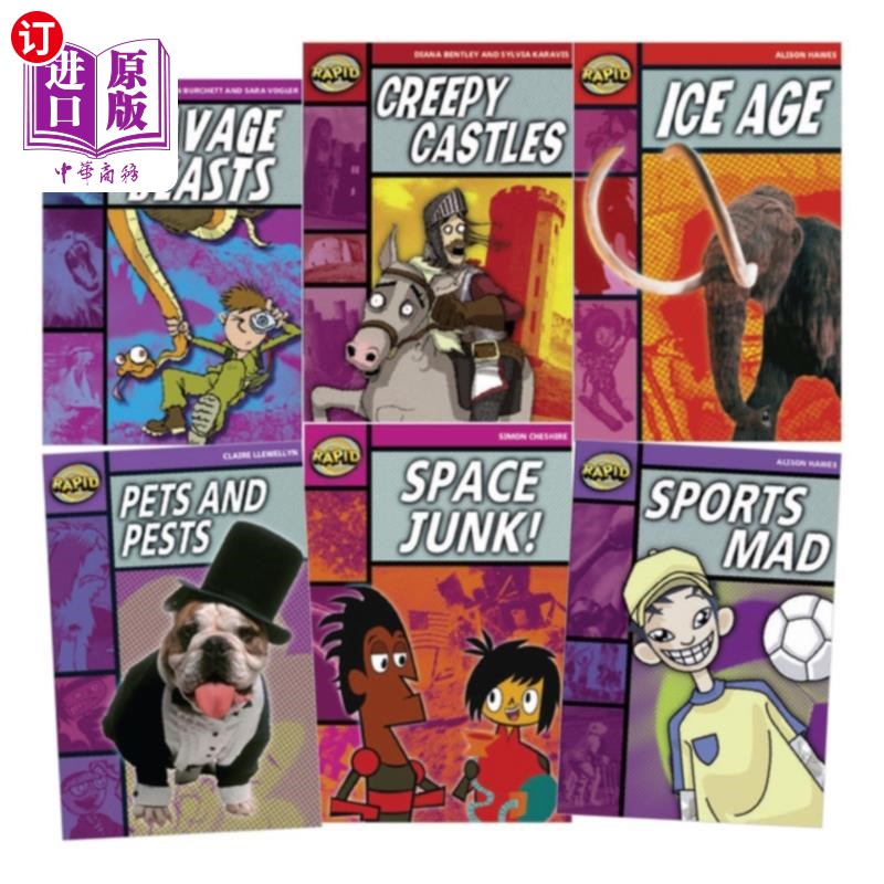 海外直订Learn at Home: Rapid Reading Pack 2 for struggli... 在家学习:3-6年级快速阅读包2(6本适合阅读困难的书籍)