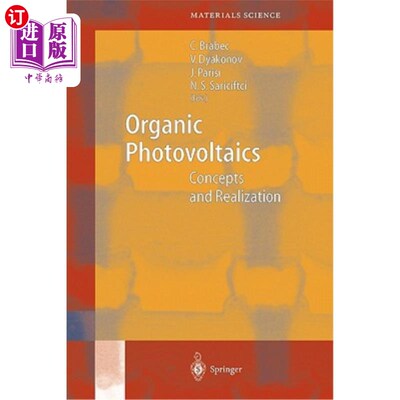 海外直订Organic Photovoltaics: Concepts and Realization 有机光伏：概念和实现
