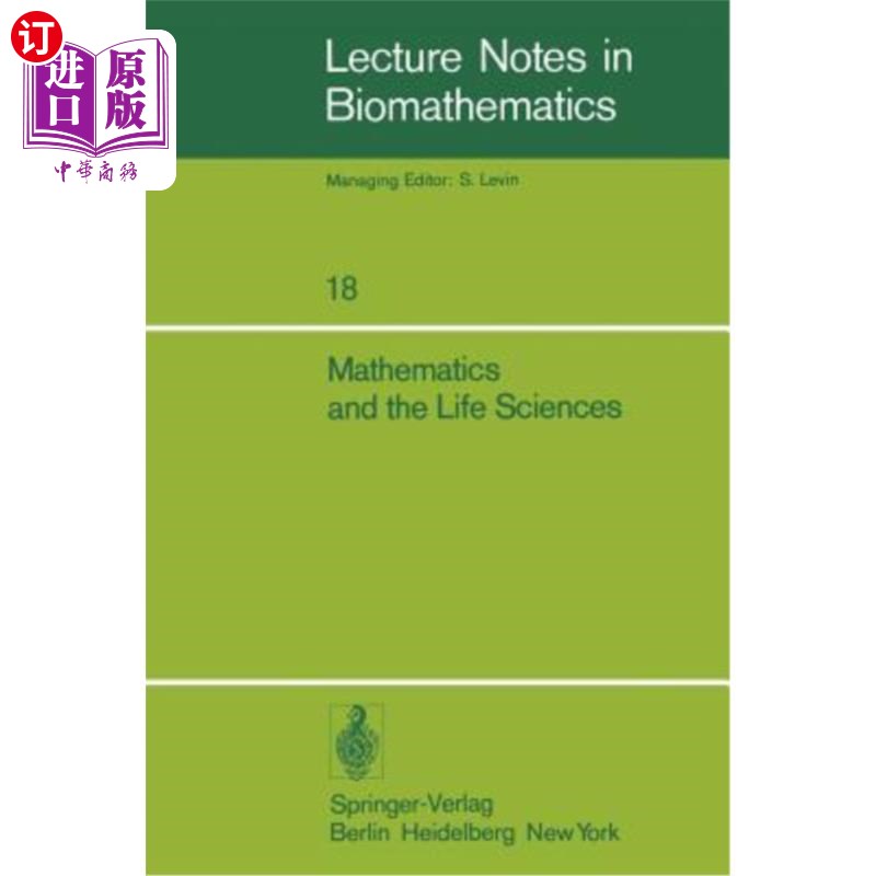 海外直订Mathematics and the Life Sciences: Selected Lectures, Canadian Mathematical Cong 数学与生命科学：精选讲座，