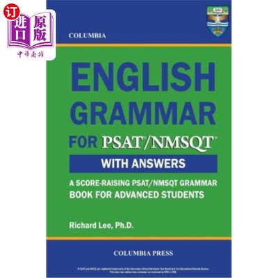 海外直订Columbia English Grammar for PSAT/NMSQT PSAT/NMSQT的哥伦比亚英语语法