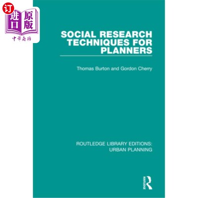 海外直订Social Research Techniques for Planners 规划师的社会研究技术