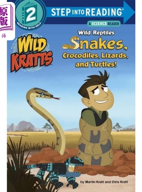 兰登阅读进阶2 动物兄弟 野外生物 Step into Reading Step 2 Wild Reptiles Snakes Crocodi 分级阅读 英文原版【中商原版】