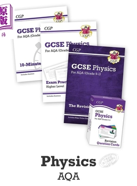 英国CGP原版 GCSE Catch-Up Essentials：AQA Physics AQA考试物理 赶超要领资源包4册 KS4 14-15岁【中商原版】