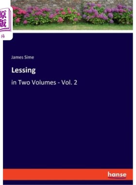 海外直订Lessing: in Two Volumes - Vol. 2 莱辛：分两卷——第二卷
