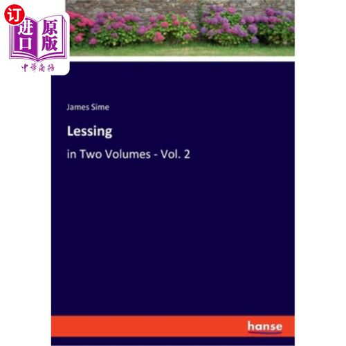 海外直订Lessing: in Two Volumes - Vol. 2 莱辛：分两卷——第二卷