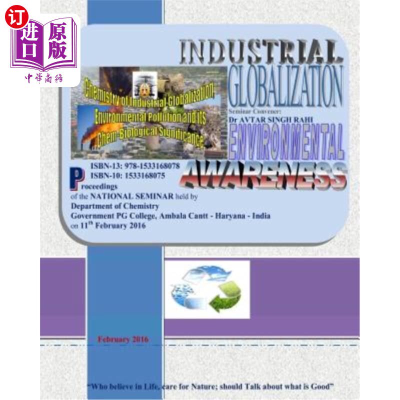 海外直订Industrial Globalization Environmental Awareness 产业全球化环境意识