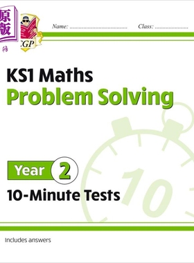 英国原版CGP教辅 新KS1数学10分钟测试 问题解决2年级 New KS1 Maths 10 Minute Tests Problem Solving Year 2【中商原版】