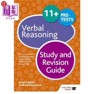 海外直订11+ Verbal Reasoning Study and Revision Guide 11+口头推理学习和复习指南